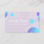 Carte De Visite Vibrant Aqua Blue Random Mandala sur rose (Devant)