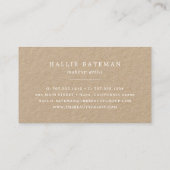 Carte De Visite Vibrant Bloom | Rustic Kraft Floral (Dos)