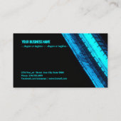 Carte De Visite Vibrant Blue Trails on Dark Backdrop (Dos)