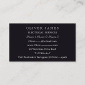 Carte De Visite Vibrant Colourful Sparks Electrician and Engineer (Dos)
