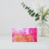 Carte de visite vibrant d'aquarelle + (Debout devant)