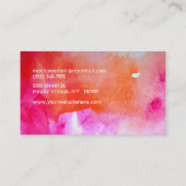 Carte de visite vibrant d'aquarelle + (Dos)