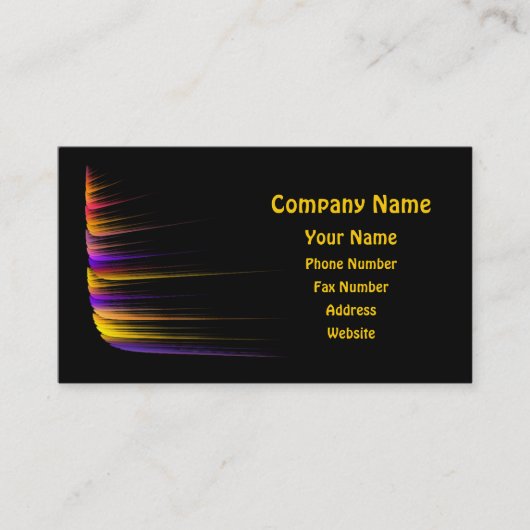 Carte de visite vibrant de conception (Devant)