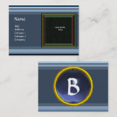 Carte De Visite VIBRANT MÉMOIRE3 MONOGRAMME gemme violet (Devant / Derrière)