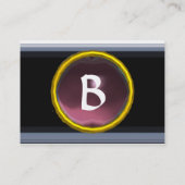 Carte De Visite VIBRANT MONOGRAMME Gemme violet (Dos)