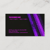 Carte De Visite Vibrant Purple Trails on Dark Canvas (Dos)