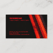 Carte De Visite Vibrant Red Trails on Dark Canvas (Dos)