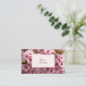 Carte De Visite Vibrant rose cerisier Blossom Bokeh (Debout devant)