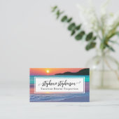 Carte De Visite Vibrant Sunset Beach Spa Voyage vacances (Debout devant)