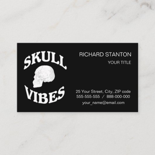 Carte De Visite Vibrations de crâne (Devant)