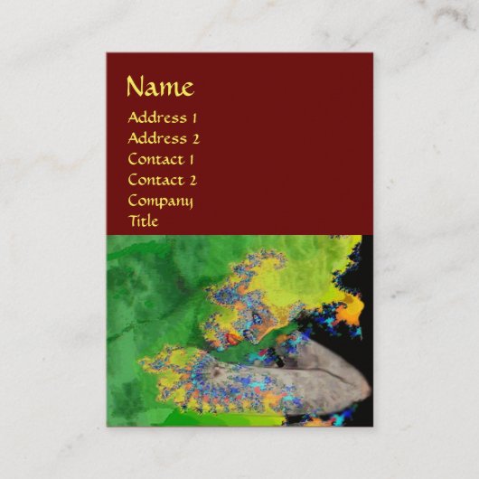 Carte De Visite VIBRATIONS DE MATIÈRE, brun rouge (Devant)