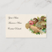 Carte De Visite Victorian Valentine Bird et rose (Dos)