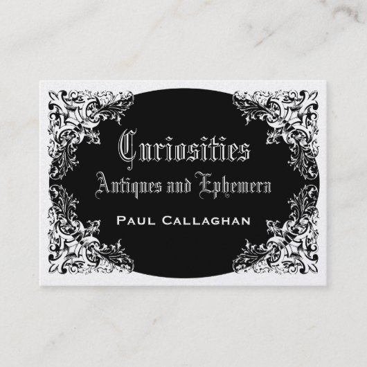 Carte De Visite Victoriana noire (Devant)