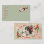 Carte de visite victorien de femme (Devant / Derrière)