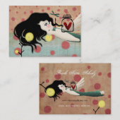 carte de visite victorien rouge de la poupée (Devant / Derrière)