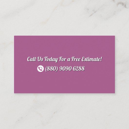 Carte De Visite Vide de nettoyage de maison rétro (Dos)