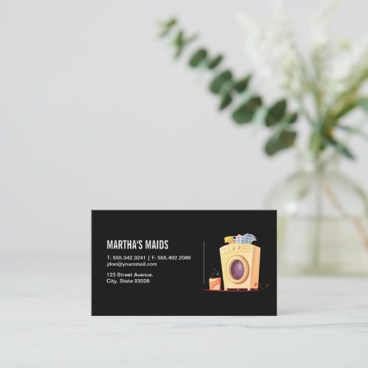 Carte De Visite Vide des services de nettoyage (Debout devant)