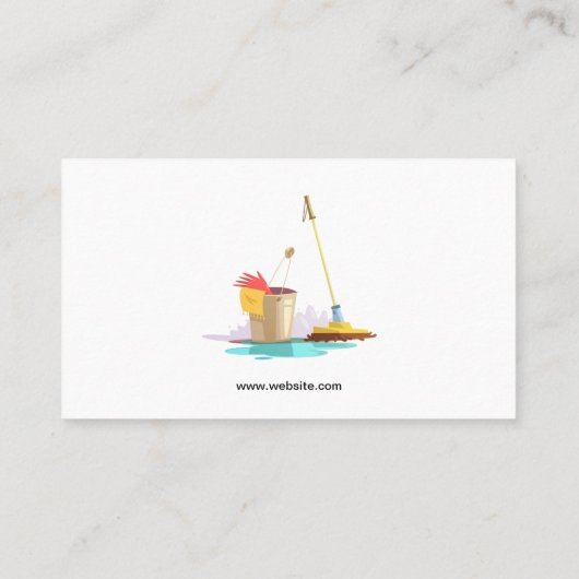 Carte De Visite Vide des services de nettoyage (Dos)