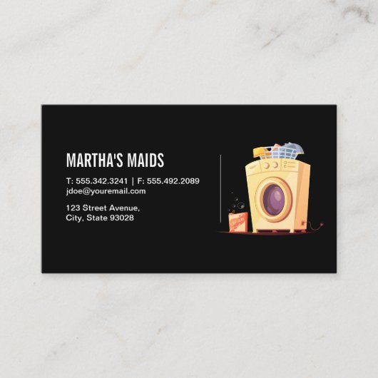 Carte De Visite Vide des services de nettoyage (Devant)