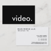 Carte De Visite video. (Devant / Derrière)