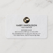 Carte De Visite Video Camera Icon Videographer (Devant)