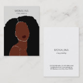 Carte De Visite Vidéo de bijoux pour femmes africaines  (Devant / Derrière)