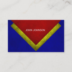 Carte de visite vidéo minimaliste Grungy Red Blue
