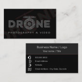 Carte De Visite Vidéo Photo Drone (Devant / Derrière)