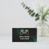 Carte De Visite Vidéo Tester Green Neon (Debout devant)