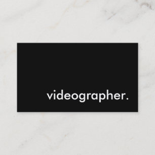Carte De Visite vidéographe.