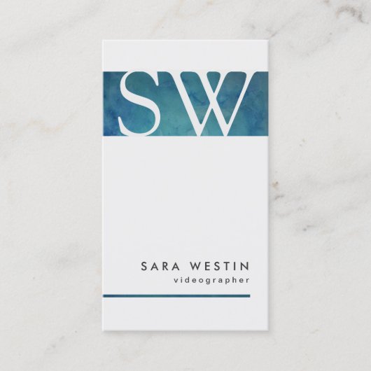 Carte De Visite Vidéographe Arts visuels Monogramme (Devant)