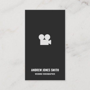 Carte De Visite Vidéographe minimaliste Mariage