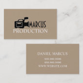 Carte De Visite Vidéographe moderne, Productions de film (Devant / Derrière)