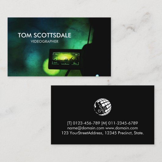 Carte De Visite Vidéographe Production vidéo (Devant / Derrière)