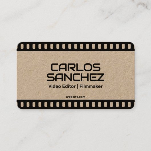 Carte De Visite 📽️ Vidéographe réalisateur personnalisé QR (Devant)