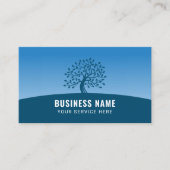 Carte De Visite Vie Coach Conseiller Arbre bleu moderne (Devant)
