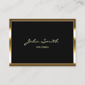 Carte De Visite Vie Coach Conseiller Thérapie Gold Frontière (Devant)