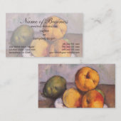 Carte De Visite Vie morte, coing, pommes, poires de Paul Cézanne (Devant / Derrière)