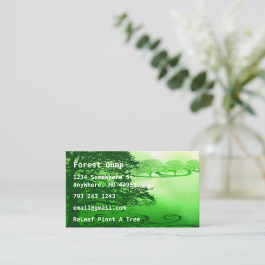 Carte De Visite Vie verte (Debout devant)