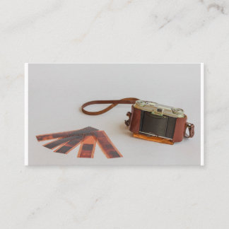 Carte De Visite vieil appareil-photo avec le négatif sur le