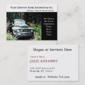 Carte De Visite Vieil atelier de réparations de camion avec le (Devant / Derrière)