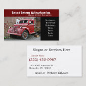 Carte De Visite Vieil atelier de réparations heurté de camion de (Devant / Derrière)