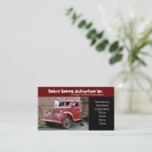 Carte De Visite Vieil atelier de réparations heurté de camion de (Debout devant)