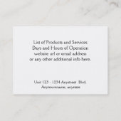 Carte De Visite Vieille barrière patinée de grange et de ferme (Dos)