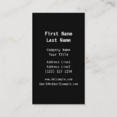 Carte De Visite Vieille Chambre, dans le blanc (Dos)