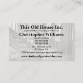 Carte De Visite Vieille Chambre transformant la restauration (Dos)