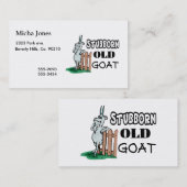 Carte De Visite Vieille chèvre têtue (Devant / Derrière)