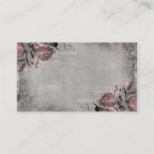 Carte De Visite Vieille clé et roses (Dos)
