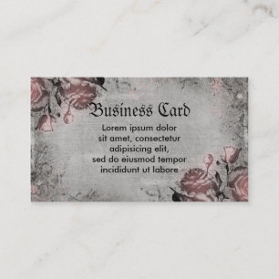 Carte De Visite Vieille clé et roses