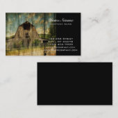 Carte De Visite Vieille grange primitive en bois affligée de pays (Devant / Derrière)